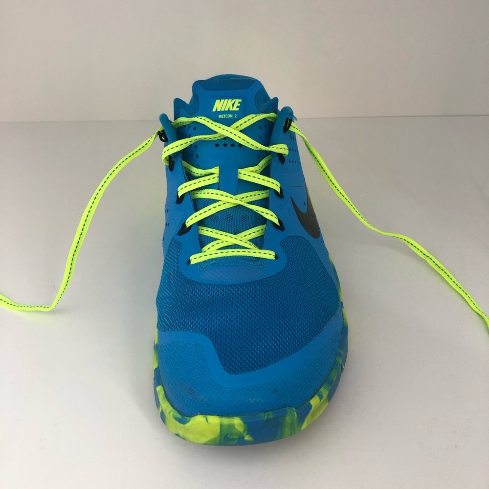 Nike Blue Neon Yellow Athletic Shoes - Picture 3 of 5